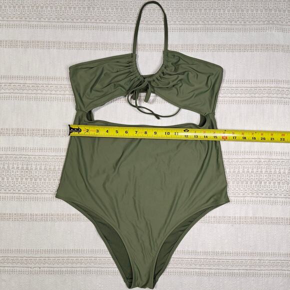 Aerie Green One Piece Cheeky Swimsuit Size XL Long NEW - Picture 3 of 6